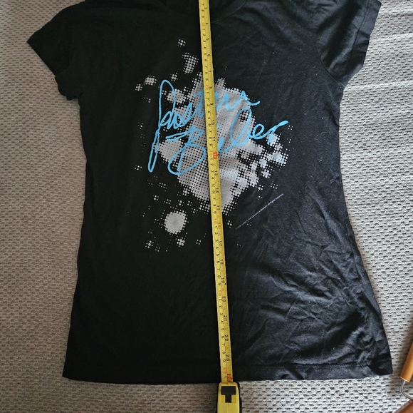 ๐3/$25๐ Vintage Justin Bieber~T-Shirt~Black~ Size L girls ~Authentic 2009 - Picture 7 of 8